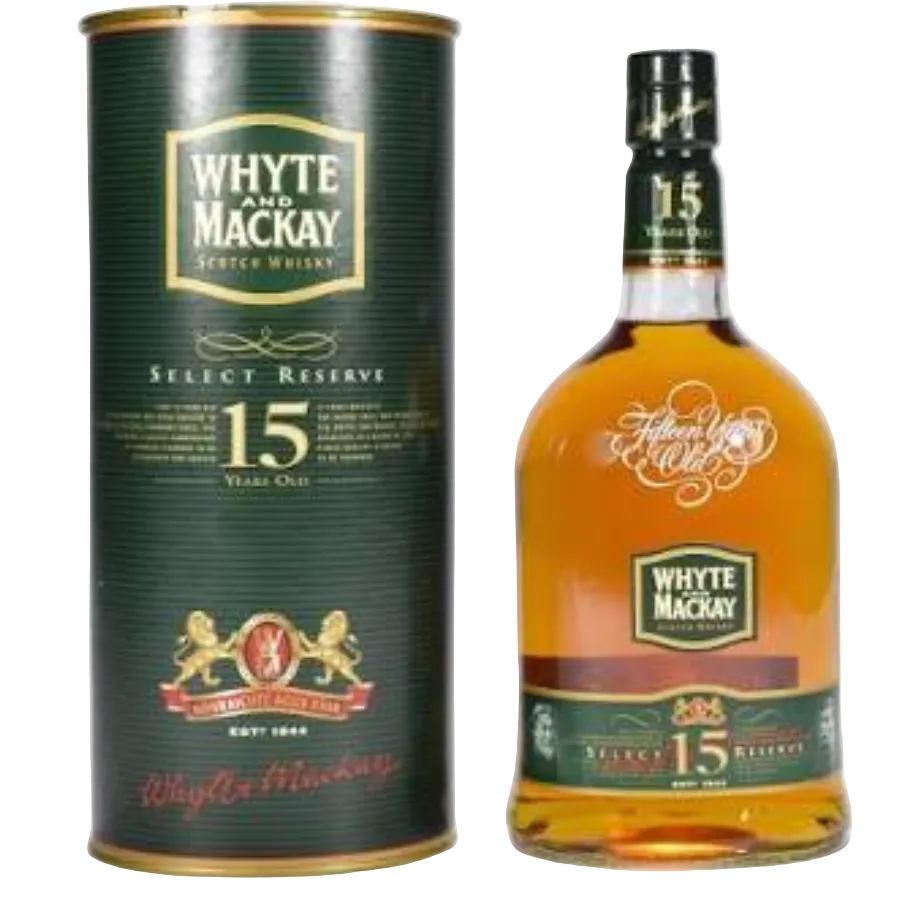 Whyte & Mackay 15 Year Old Select Reserve bottle with original presentation tin