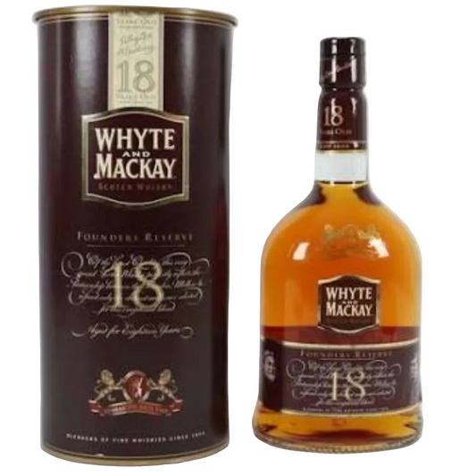 Whyte & Mackay Founders Reserve 18 Year Old bottle with original presentation tin