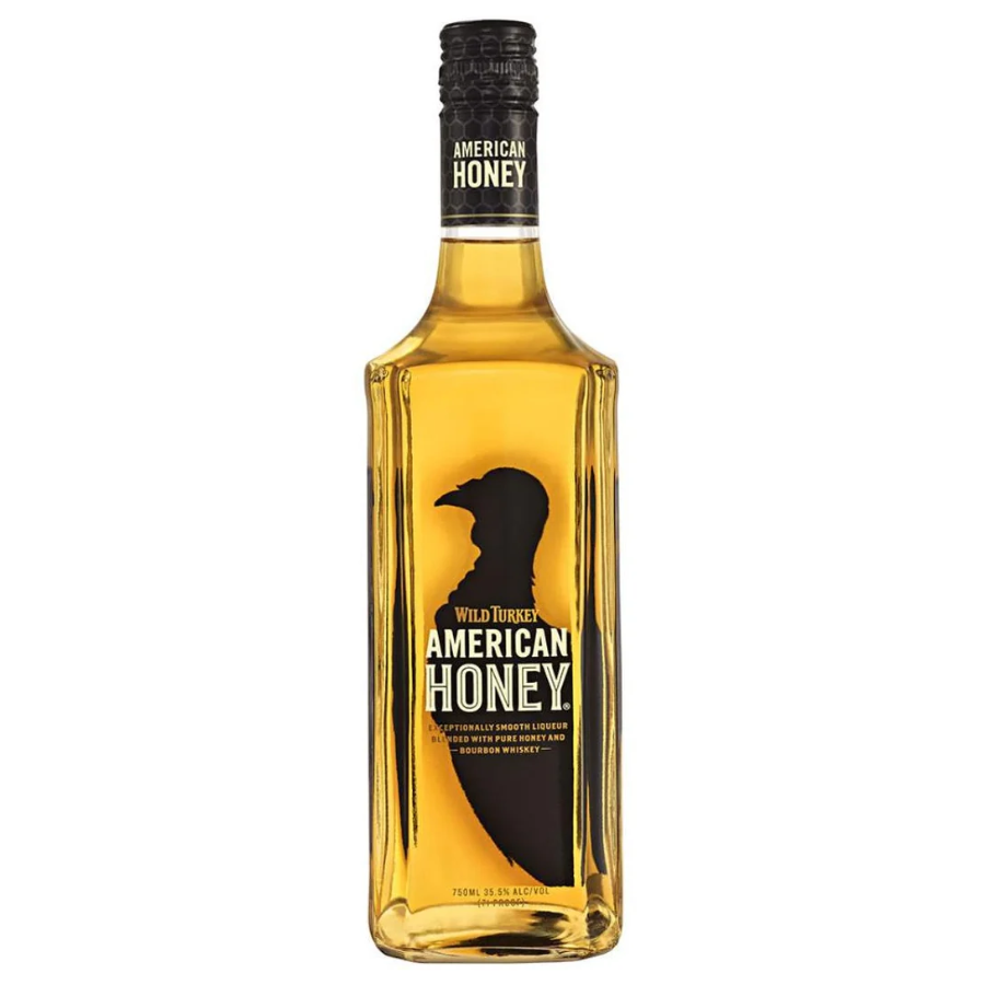 Wild Turkey American Honey Bottle on a white background